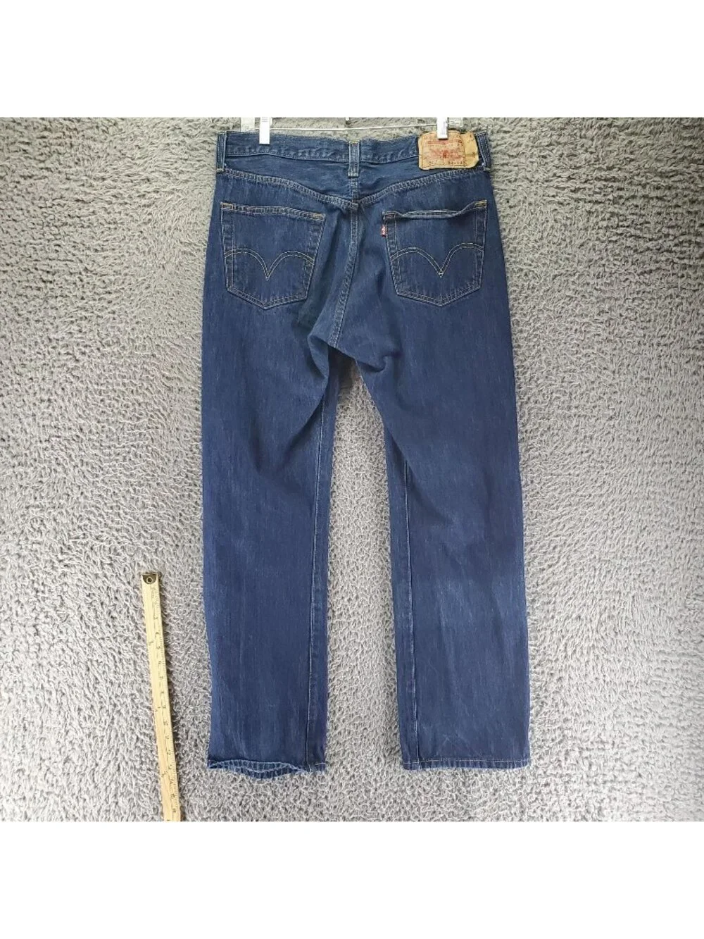 Levis Jeans Mens 36x32 Blue 501 Straight Fit Button Fly 100% Cotton Denim *Read*